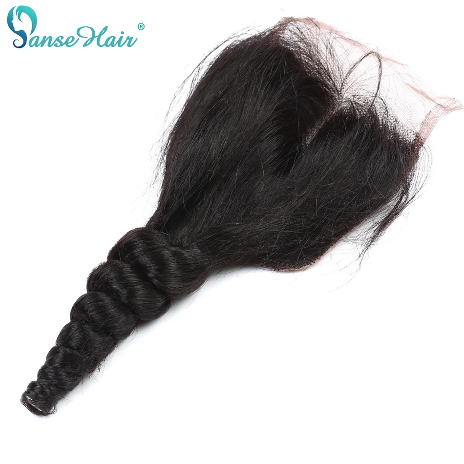 Panse волосы Brumese свободная волна 3 пучка человеческих волос с кружевной застежкой 4*4 Индивидуальные 8-30 дюймов волосы ткачество Наращивание волос