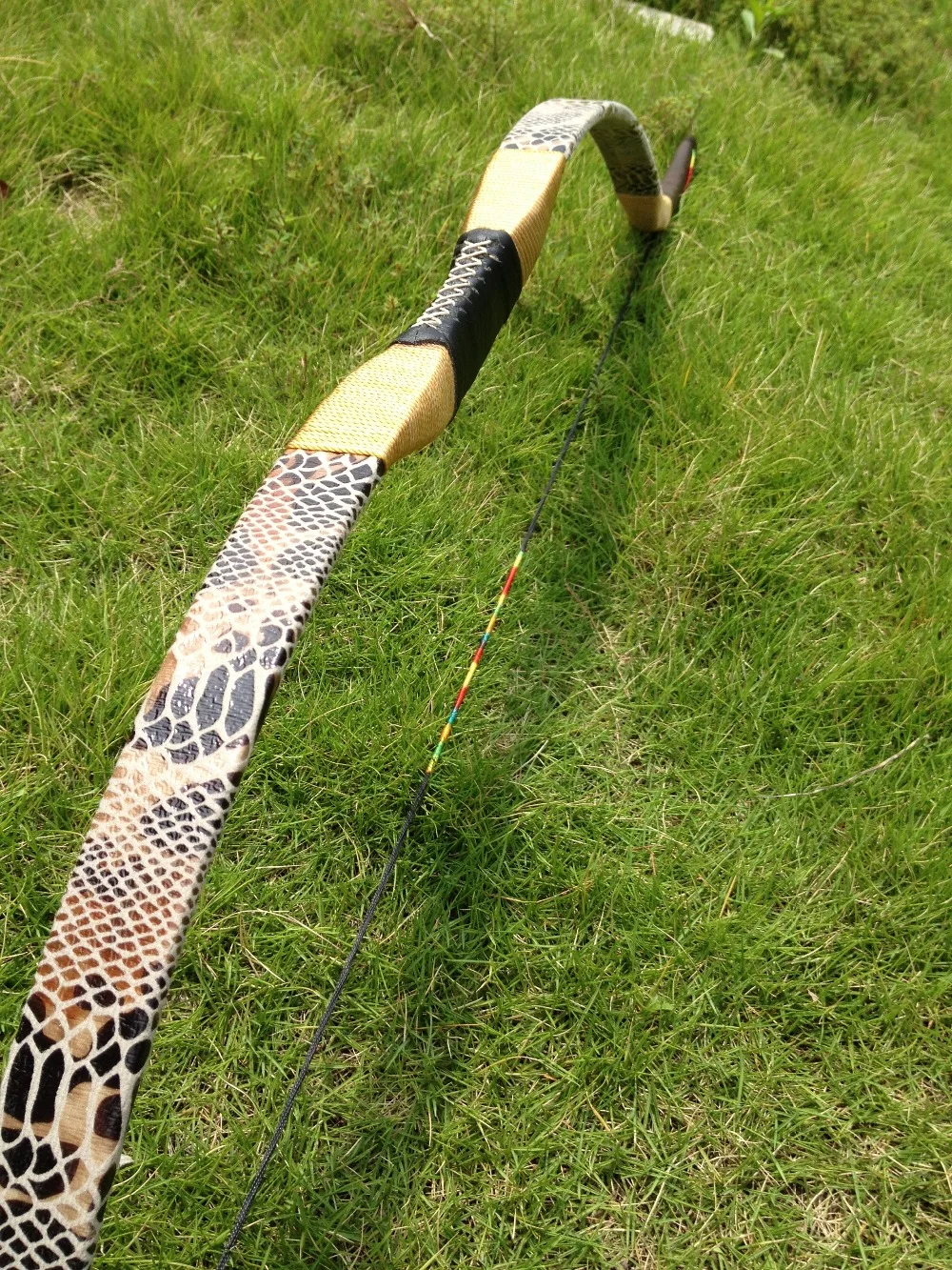 Good quality Traditional handmade nice snake bow leather bow recurve