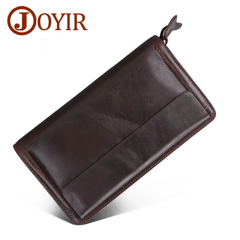 

Designer Men Genuine Leather Wallet Long Double Zipper Wallet Male Wallets Handbag Male Clutch Bag Coin Purse Money Card Holder
