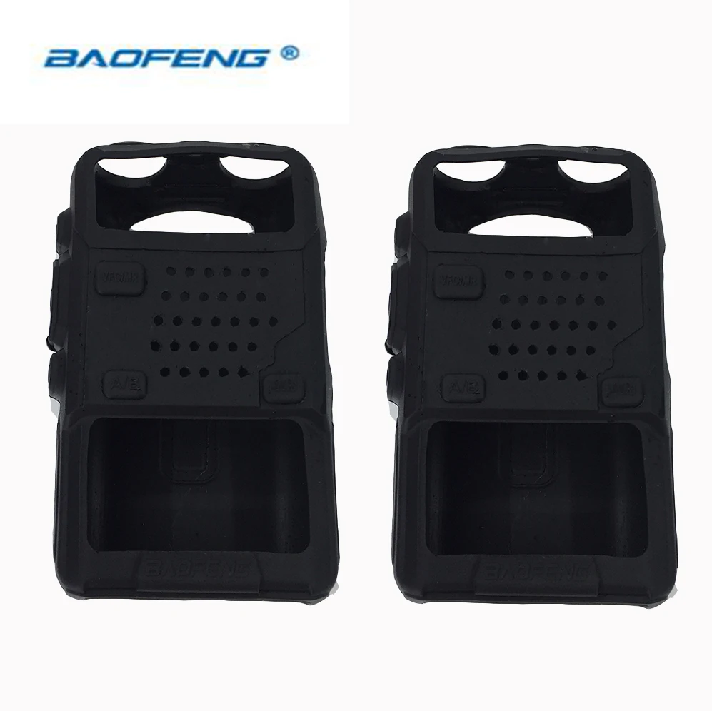 2PC Silicone Rubber Cover bumper BAOFENG UV-5R Case For Two Way Radio Baofeng UV 5R UV-5RA UV-5RE Walkie Talkie uv5r Accessories | Мобильные