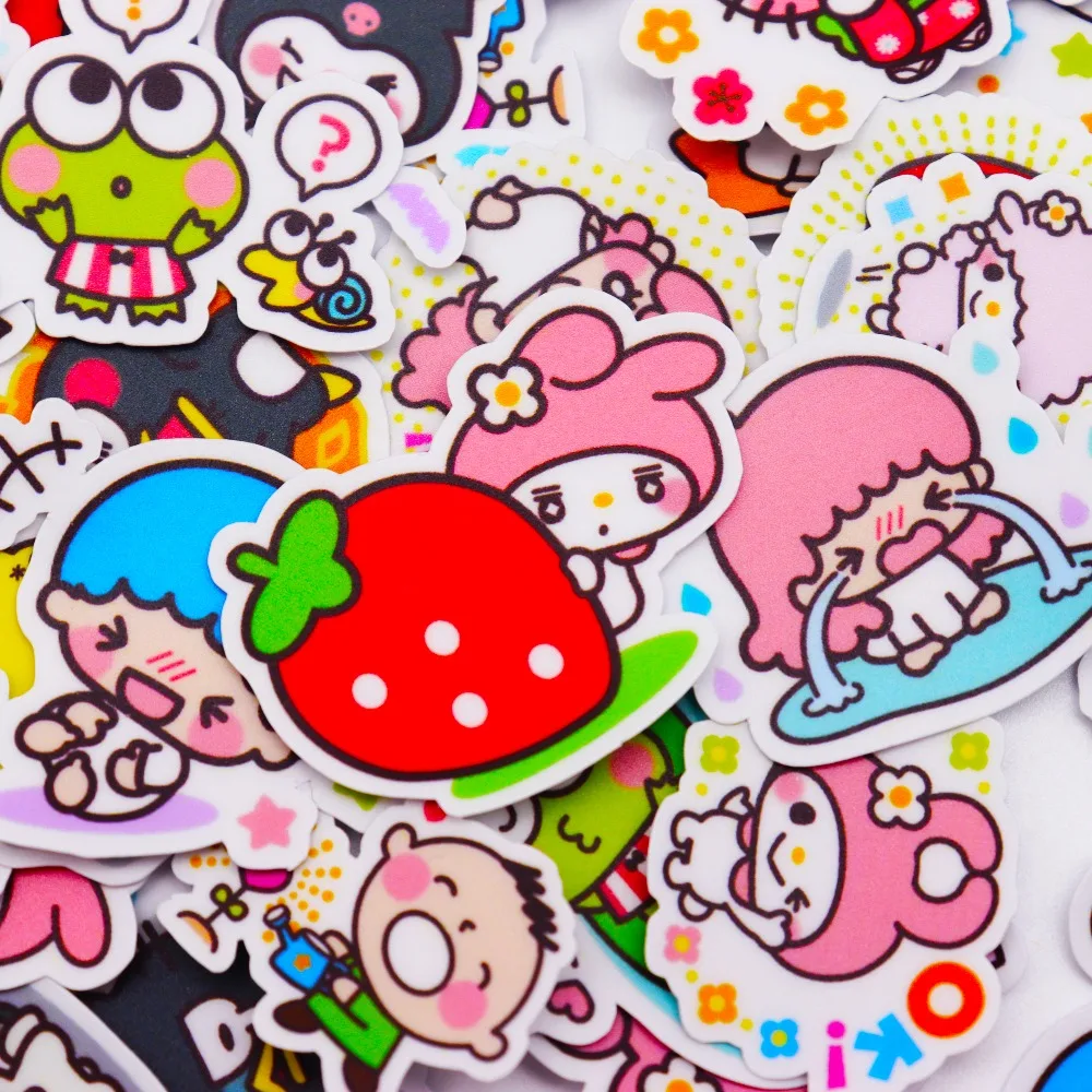 40pcs Creative kawaii self made love Sanrio girl stickers beautiful