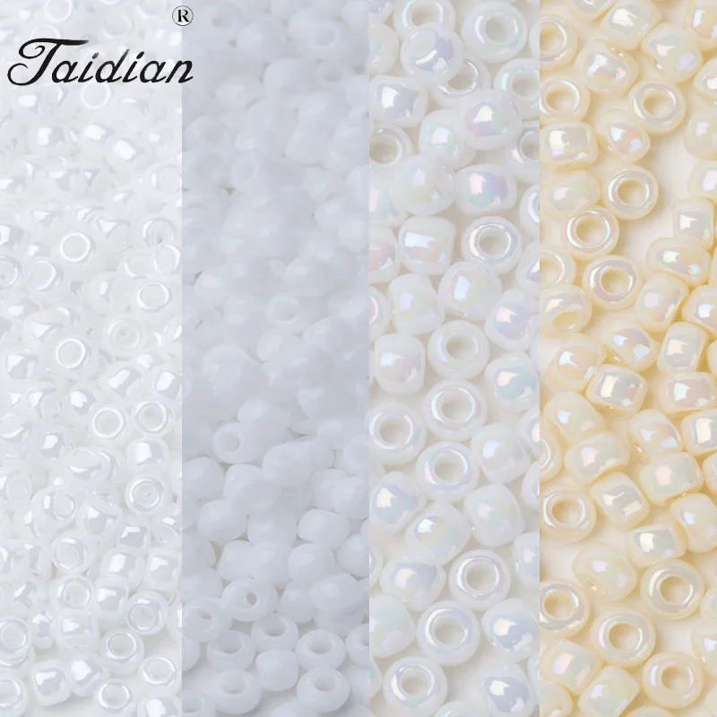 

Taidian 2.0mm White Round Japan Seedbeads For American Indian Bead works 5grams/lot about 500 pieces