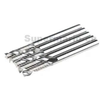 

5PCS Carbide CNC Router Bits Single Flute Tools 4mm 22mm Engraving machine Tools