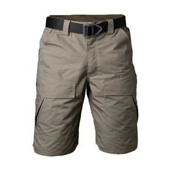 

Summer Military Camouflage Cargo Shorts Men Casual Multi Pocket Waterproof Cotton Shorts Ripstop Army Tactical Shorts