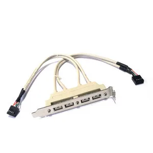 

PCI 4 Ports USB 2 0 Female Screw to Motherboard 9P Header Cable with Bracket