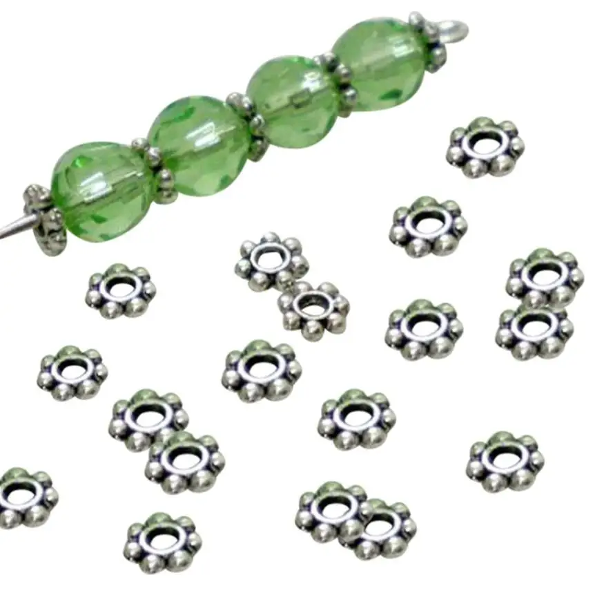 1 Strand Buddha Tibetan Silver Metal Spacer Beads