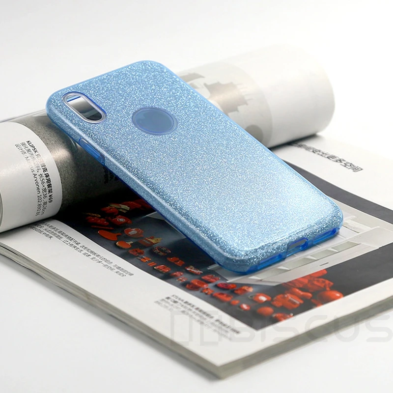Blue Сверкающие блестящие чехол для samsung Galaxy A20 A30 A50 A70 M20 противоударный мягкий чехол для samsung A40 A10 A10E A20E 70 оболочки - Цвет: Blue