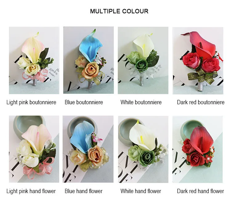 wedding corsage groom flower boutonniere cuff bracelets bridesmaid (5)