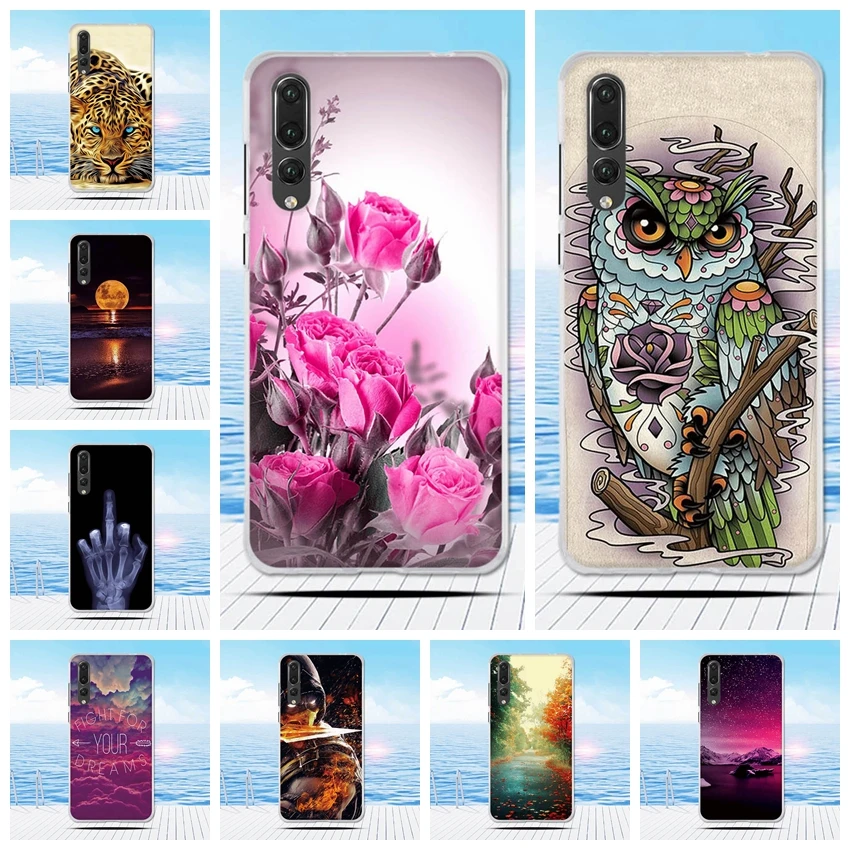 6 1 &quotдля Huawei P20 Pro Чехол плюс ТПУ Мягкий силиконовый чехол с принтом для