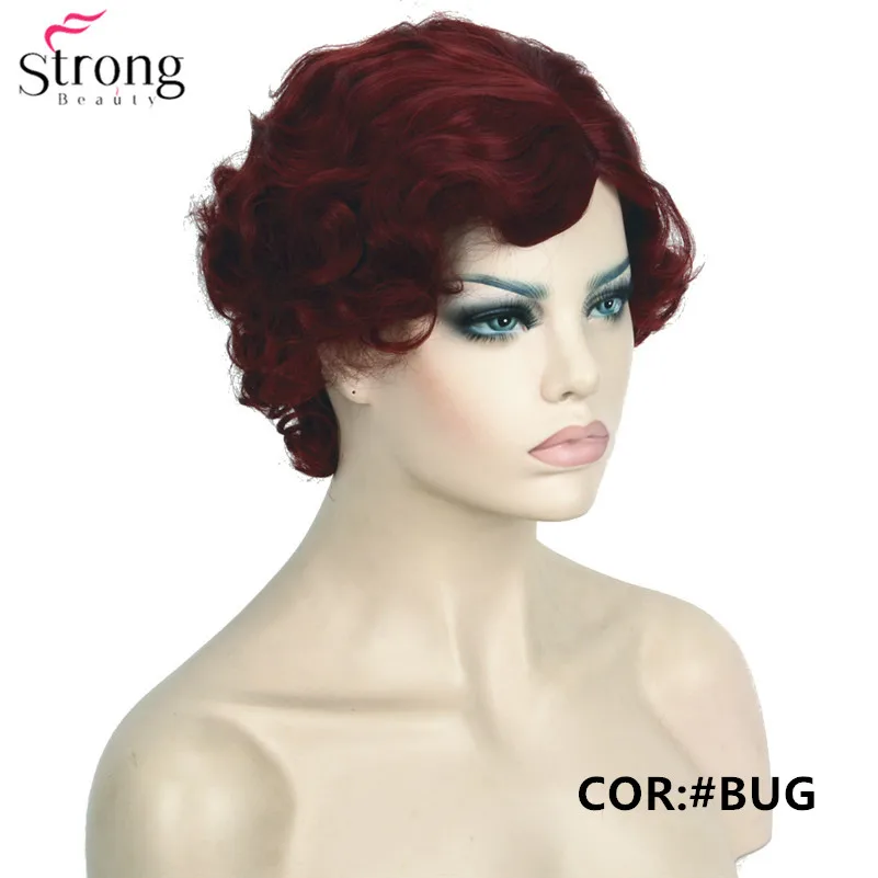 TY 321 #BUG Flapper Wig  Burgundy Retro wigs (2)