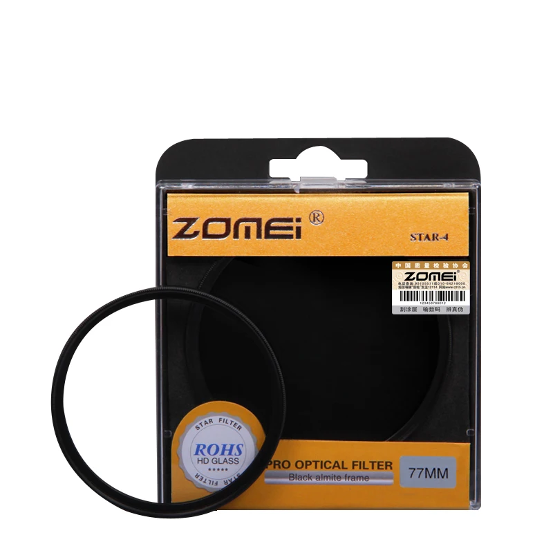 

ZOMEI Star filter +4 Points + 6 Points + 8 Points for Canon Nikon DSLR Camera Lens 52/55/58/62/67/72/77/82mm