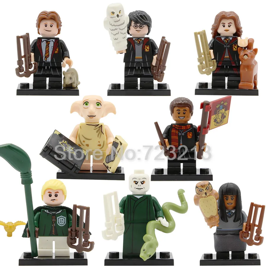 

Single Harry Potter Dobby Hedwig Figure Dean Thomas Lord Voldemort Draco Cho Chang Building Blocks Bricks Toys WM6040