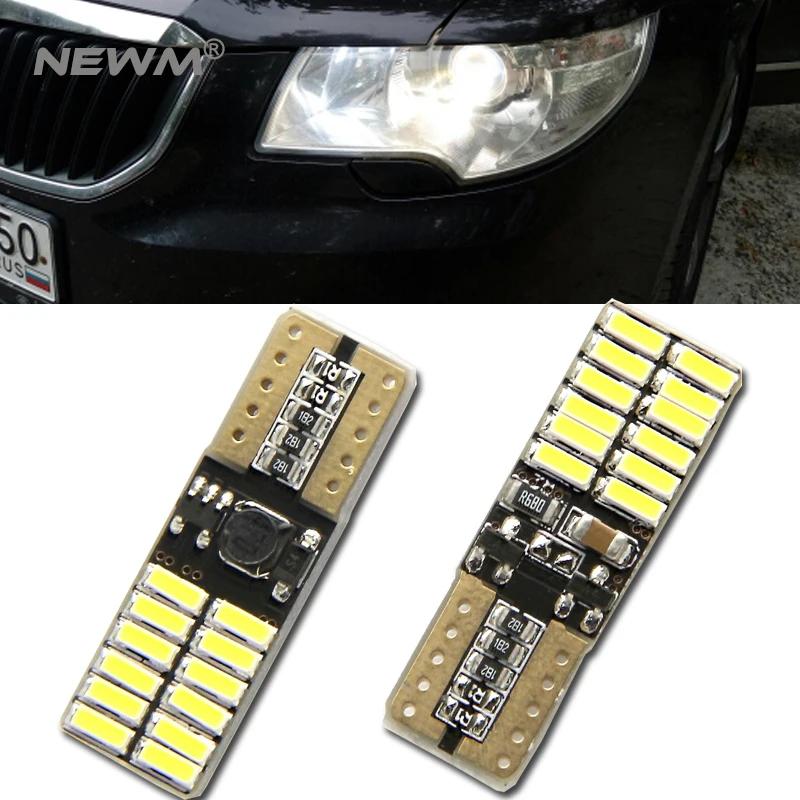 

2 Pcs T10 W5W 168 194 SMD Error Free Parking Light Bulbs Clearance Lights For Skoda Superb Octavia A7 A5 2 Fabia Rapid Yeti