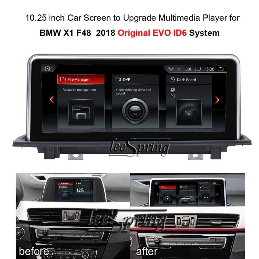 Cheap 10.25 inch Car GPS Audio Video Player for BMW X1 F48 Android 9.0 (2018 Original Car Screen EVO ID6) 4G Ram 32G Rom 0