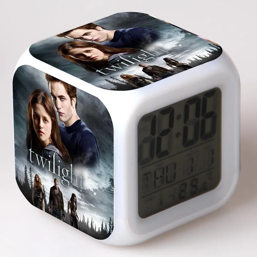 

Twilight alarm clock Bella Swan/Edward Cullen/James LED Digital Clocks reloj despertador Customized Desk Clocks Backlight Watch