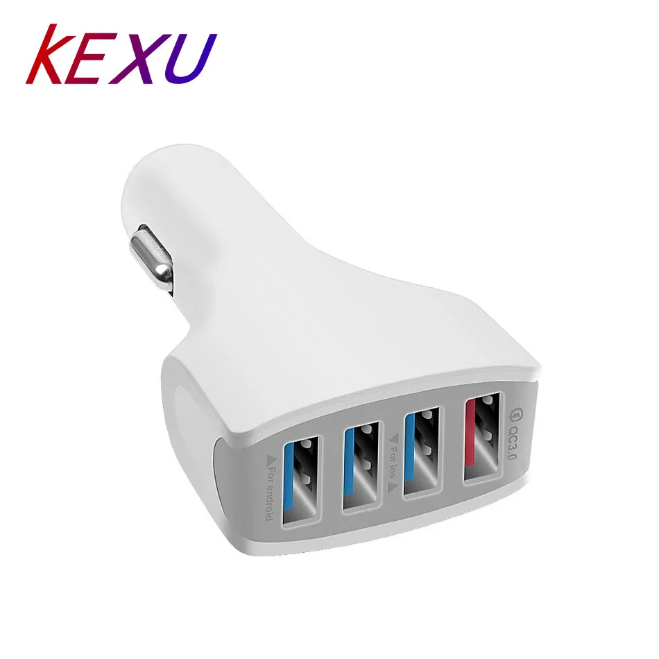 Кабель для быстрой зарядки KEXU QC3.0 автомобильное зарядное устройство зарядный