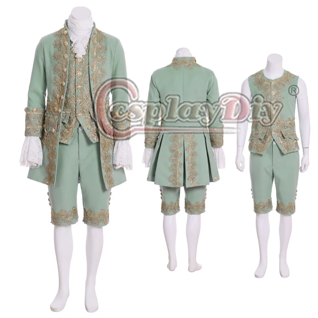 

Cosplaydiy 18th Century British Military Mens Costume Retro Rococo Aristocrat Suit Marie Antoinette Costume L320
