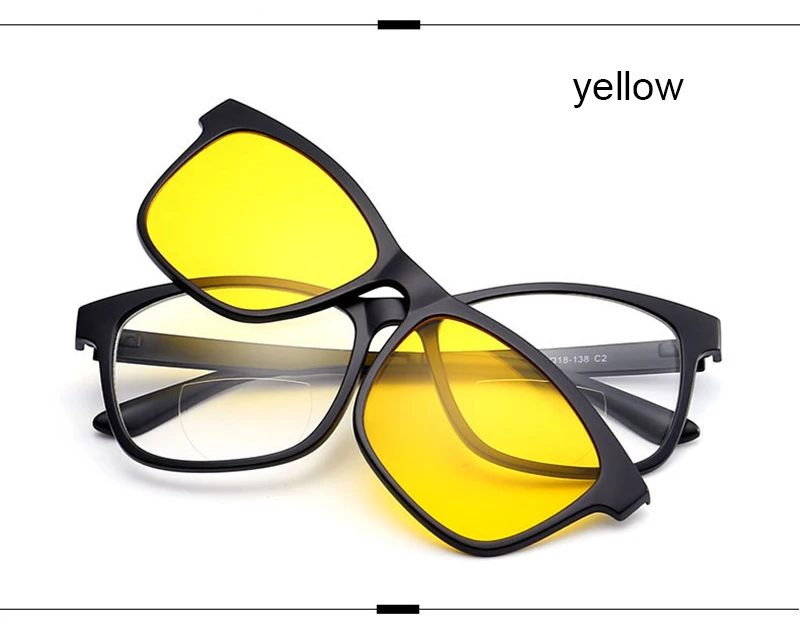 Бифокальные очки для чтения с магнитные солнцезащитные очки зажимного типа поляризованные 1,0 1,5 2,0 классический Стиль оправы очков для чтения Линзы для очков