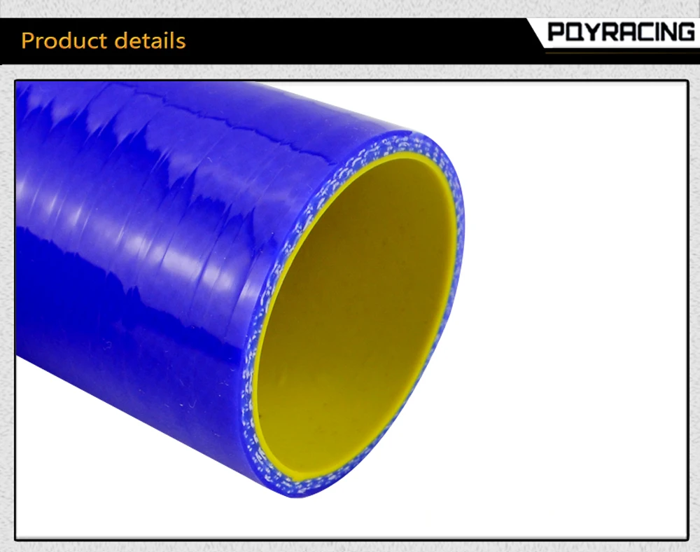 PQY-2," 63 мм 90 градусов Силиконовое Шланговое колено турбо труба Впускной синий и желтый/черный и желтый PQY-SH9025-QY