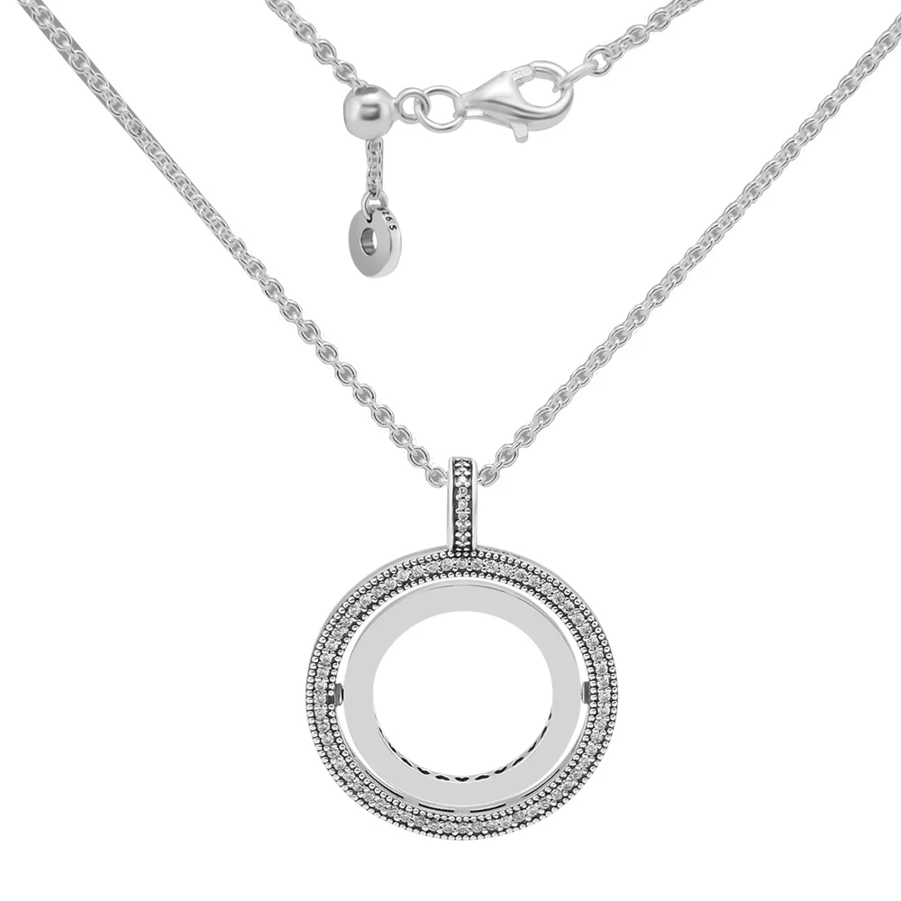 Подпись спиннинг себе кулон 925 пробы серебро Ясно CZ ожерелья для мужчин Подвески ювелирных изделий для женщин Интимные аксессуары