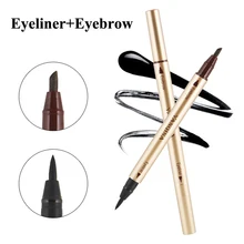 1 шт. двойной дизайн водонепроницаемая жидкая подводка для бровей подводка для глаз карандаш для макияжа, Косметика Инструмент
