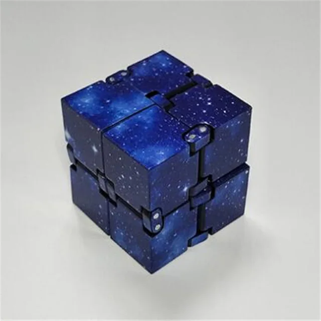 Кубик бесконечности, мини игрушка, палец, EDC, тревога, снятие стресса, Магический кубик, блоки, Детская забавная игрушка, лучший подарок на день рождения - Цвет: Blue Starry Sky