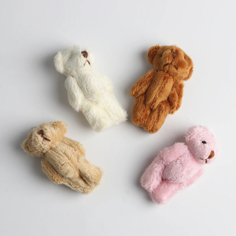 봉제 인형 테디 베어 DIY 미니 조인트 봉제 곰, 웨딩 박스, 인형 의류 및 헤어 액세서리, 10 개/세트, 6.0cm