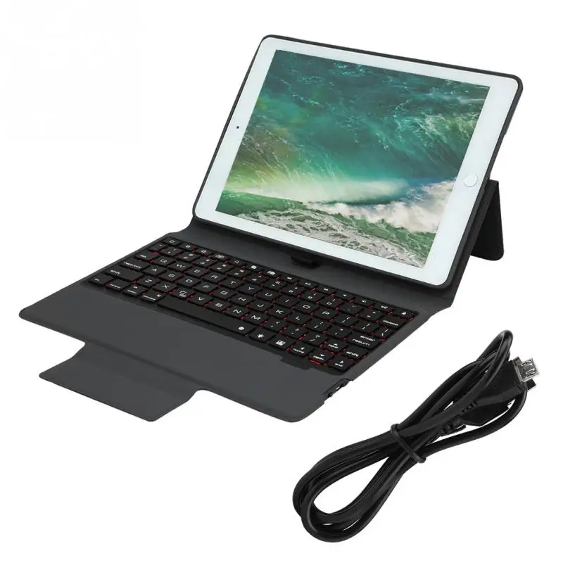 

7 Colors Backlit Light Bluetooth Keyboard Case Cover For iPad 9.7 New 2017 2018 A1822 A1823 A1893 A1954