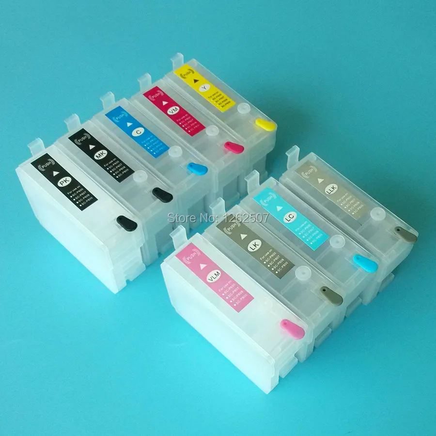 ФОТО 2 sets*9 Color 30ML Refillable Ink Cartridge For Epson p600 T7601-T7609 For Epson SC-P600 Printer With ARC Chip