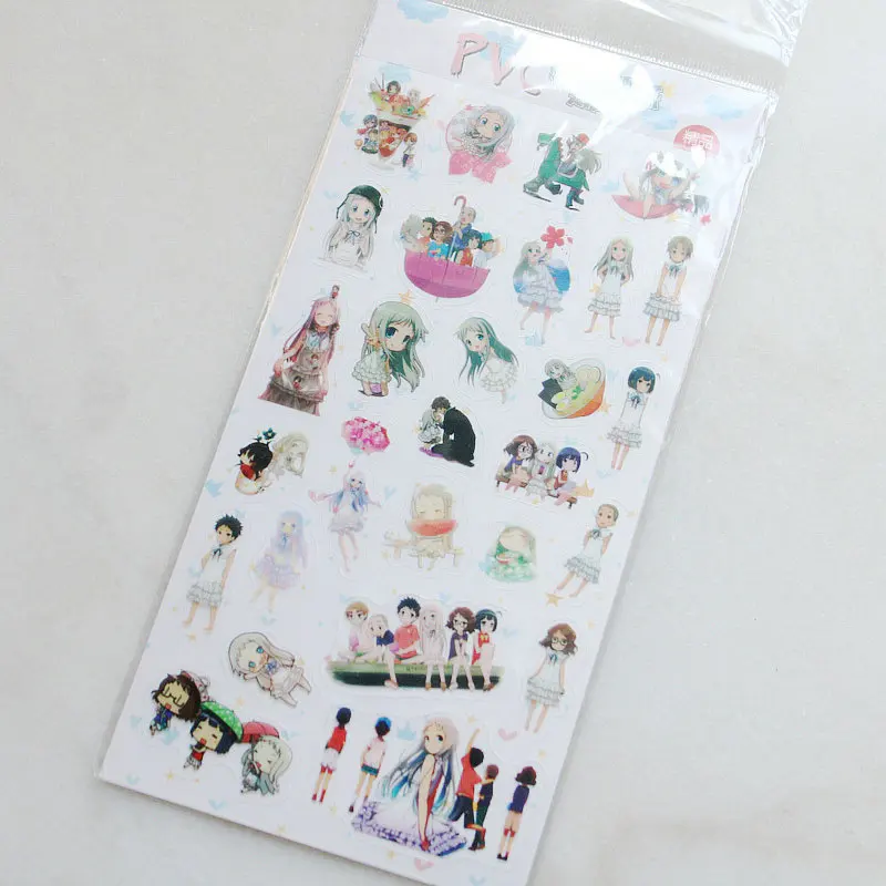 

Anohana Anime Sticker Luxury Plastic Decals Sticker for Laptop Phone Fridge Stickers DIY Toys Stikers for children