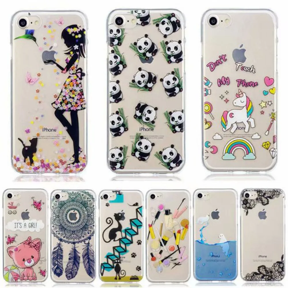 

For iPhone 8 iPhone8 I8 8G Case Lovely Soft Silicone TPU Cases Mobile Phone Protective Back Cover Coque