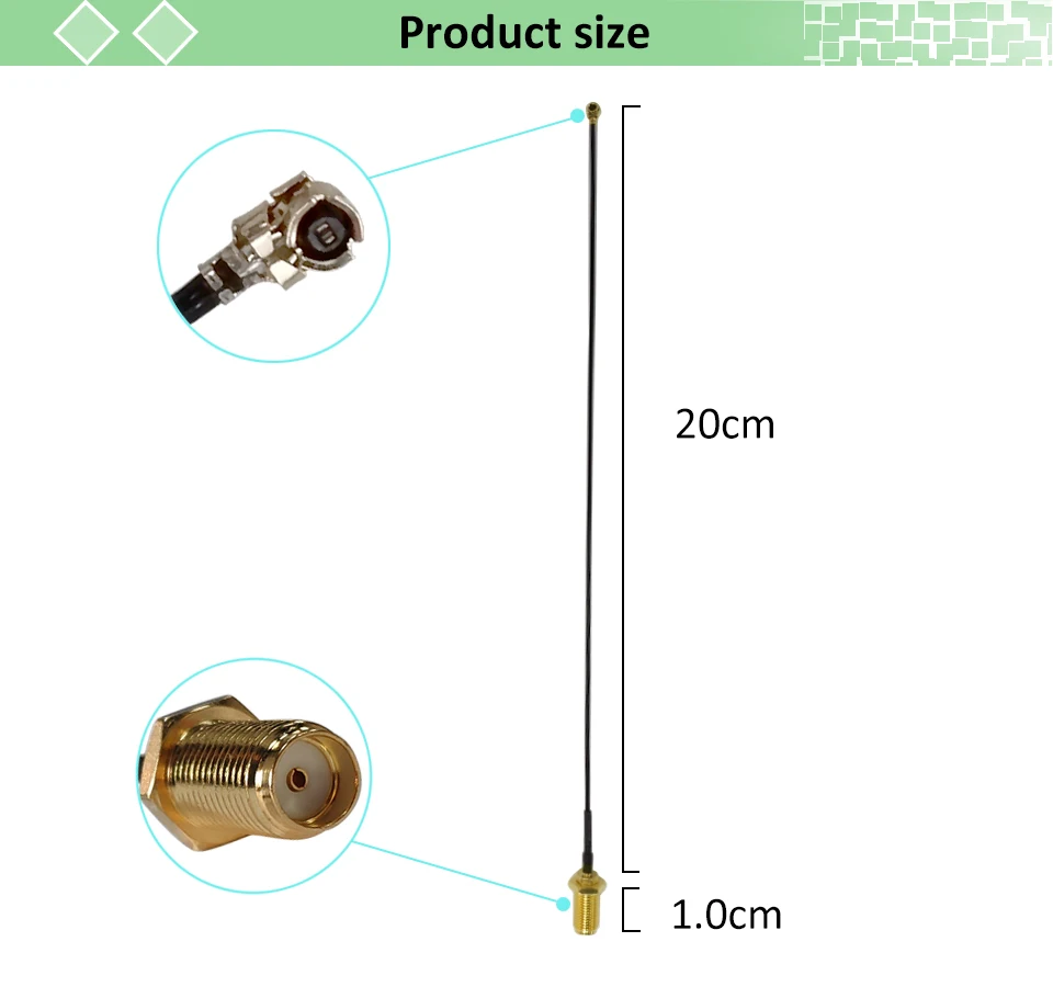 2 шт 2,4 ГГц антенна wifi 5dBi SMA Male 2,4 ГГц антенна для маршрутизатора Wi fi усилитель+ 21 см RP-SMA ufl./IPX 1,13 Кабель