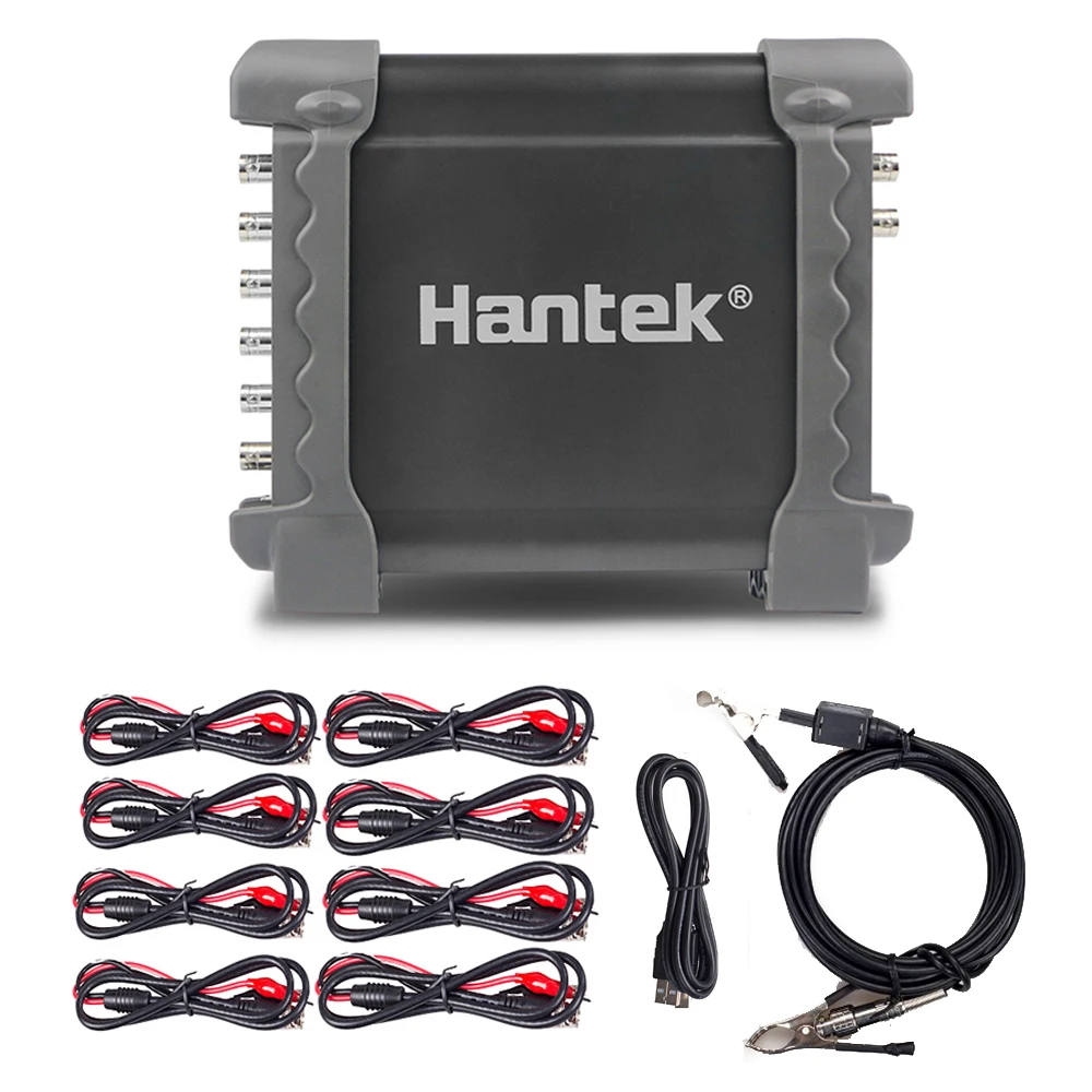 7//8//10 USB Hantek 1008C 8 Channel Virtual Automotive USB Oscilloscope DAQ Signal Generator Software Support Win XP 3 Languages Oscilloscope