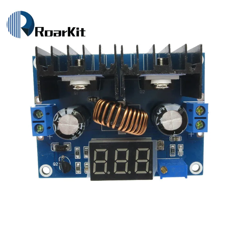 Светодиодный вольтметр ШИМ регулируемый 4-36 в до 1,25-36 в понижающий модуль XL4016 8A 200 Вт DC-DC модуль