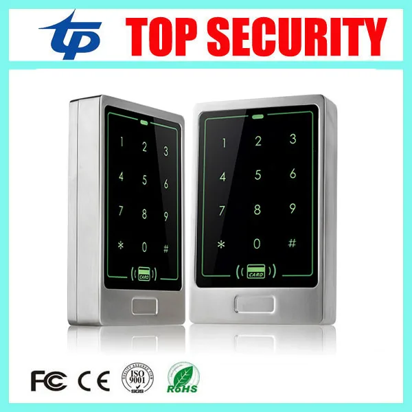 

IP65 Waterproof Door Access Control Card Reader 8000 Users Touch Keypad 125KHZ RFID Card Metal Standalone Access Control System