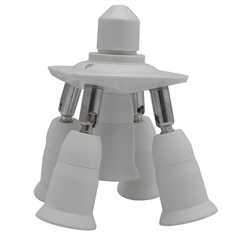 

YAM 1PC Lamp Holders Adjustable Base Light Standard E27 Adapter Bulb Holder Socket Splitter 3/4/5 in 1