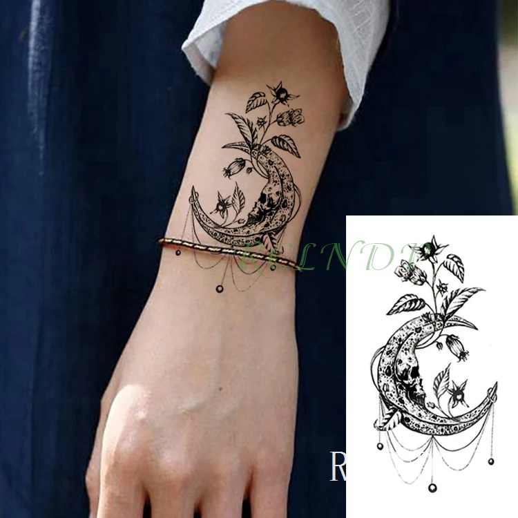 Waterproof Temporary Tattoo Sticker Mandala Lotus Flower Flash