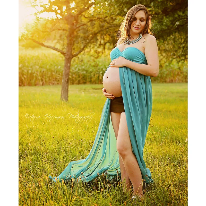 

Pregnancy Dresses Maternity Photography Props Clothes For Pregnant Women Shoulderless Maxi Maternity Dresses For Photo Shoot
