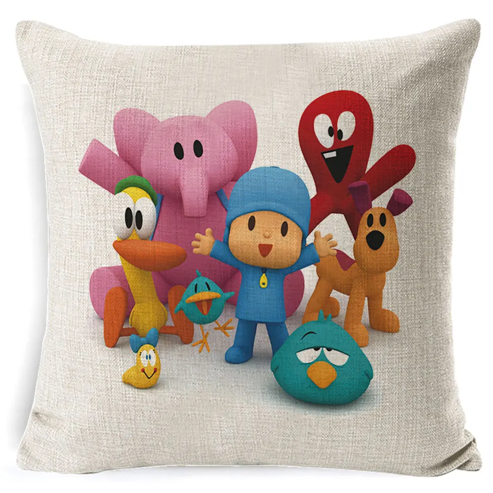 Fokusent покойо Элли Пато Loula Pocoyo собака утка наволочка квадратный простой