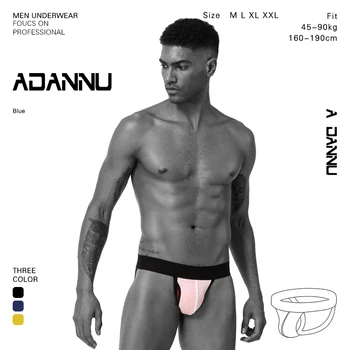 

ADANNU 3PC/LOT Jockstrap G-Strings Sexy Gay Men Underwear Pennis Male Underwear Sexy Panties Men Briefs Gay Bikini Breathable
