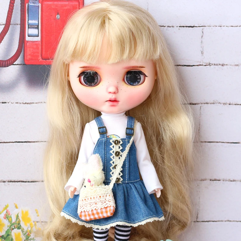 Игрушки для девочек 1/6, футболки с длинными рукавами Blyth Doll, носки, платье на лямках для Licca, Azone, Pullip Middle Blyth, аксессуары для одежды