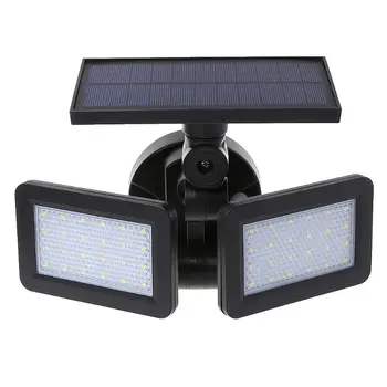 

Dual Head Solar Wall Light Body Sensor Spotlight Waterproof Outdoor Garden Lamp
