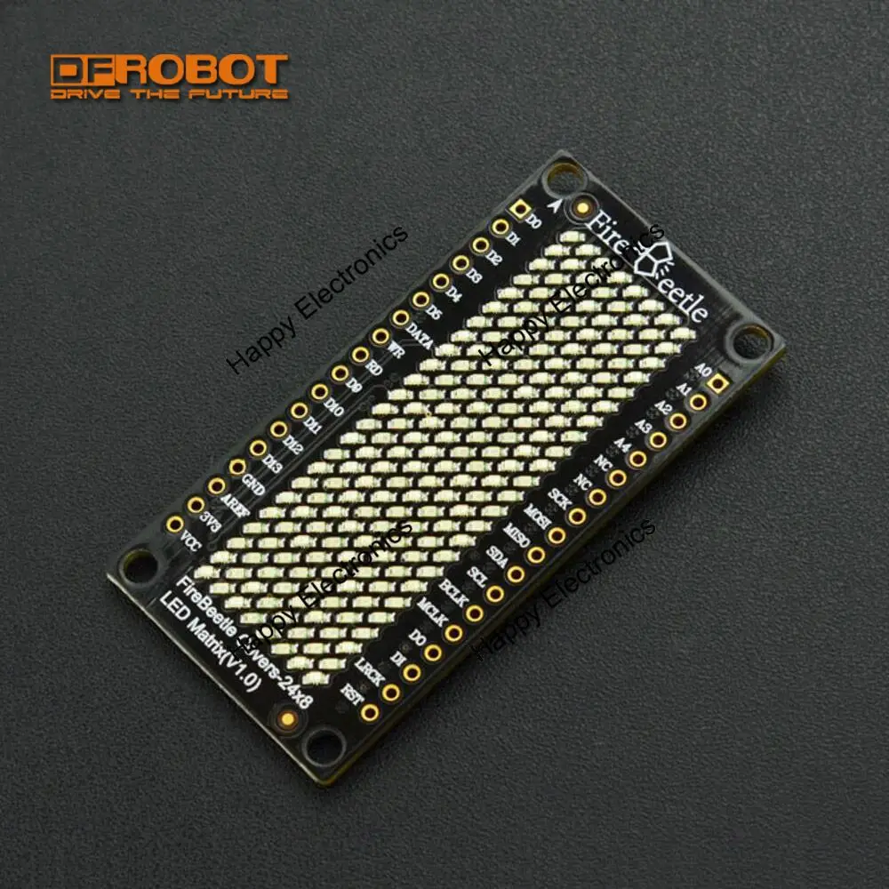 

DFRobot FireBeetle Covers 24x8 LED Matrix Display Screen, 3.3~5V HT1632C Blue Yellow White Red Green for IoT Internet of Things