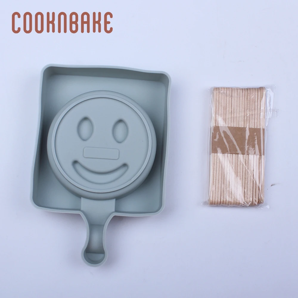 Силиконовая форма для мороженого COOKNBAKE силиконовая лица со смайликом поднос льда