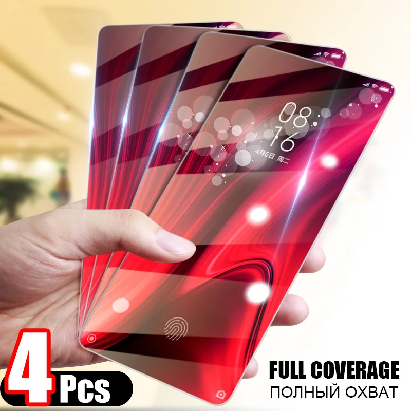 

4Pcs Tempered Glass for Xiaomi Mi 9T Pro 9 8 SE Pocophone F1 Screen Protector Protective Glass for Xiaomi Mi Max 2 3 A1 A2 Lite
