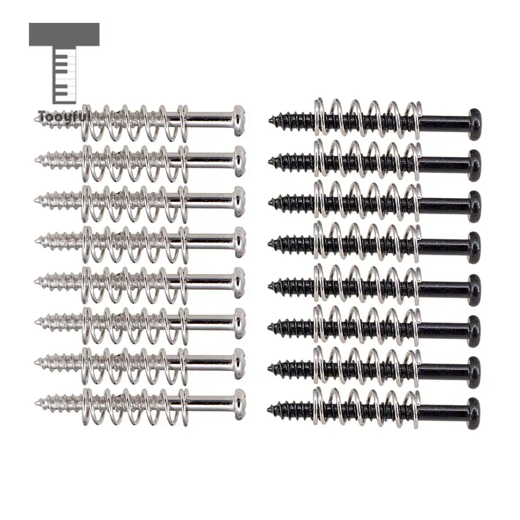 16Pcs Iron Humbucker Pickup Screws + Springs for Strat Telecaster Electric Bass Guitar Repacement Parts