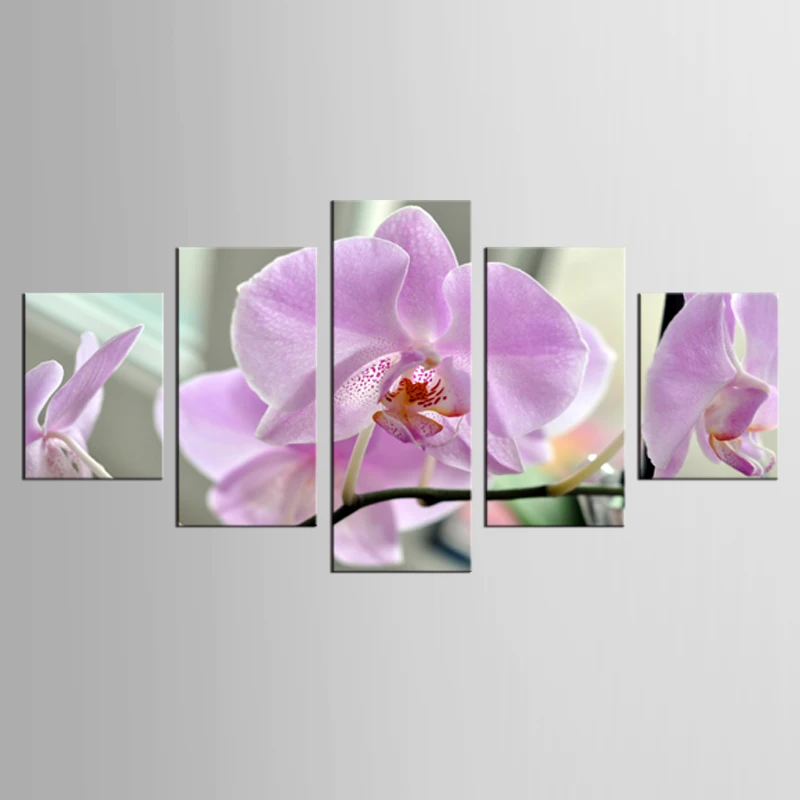 

5 panel like butterfly flower canvas mural art home decoration living room canvas printing modern painting XL-FJ300 -1