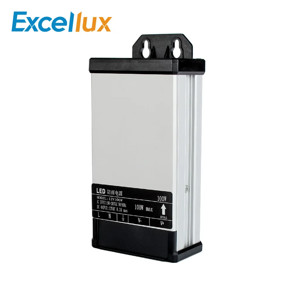 

100W Power Supply dc 12v 8A Outdoor Rain-proof Power Supply Convenient Easy install 12Volt led light For Outdoor lighting driver