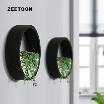 

Creative Wall Vase Hanging Vases Iron Art Circular Plant Pot Artificial Flower Basket Holder for Home Decoration Ornament Crafts