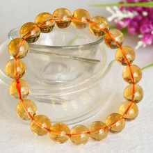 Высокое качество натуральный бразильский Желтый Цитрин стрейч браслет Круглые бусины 8 мм, 10 мм, 12 мм Ювелирные изделия